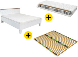 zestaw łóżko 160 Stockholm sosna andersen biała/dąb sonoma