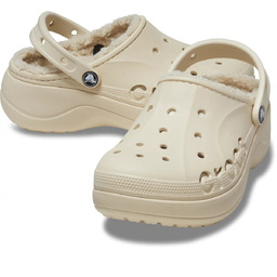 Crocs Damskie Ocieplane Chodaki Buty Baya Platform Lined