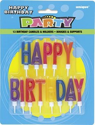 Unique Party 71190 - litera Happy Birthday świece