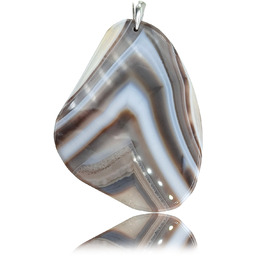 Naturalny Agat Wyjątkowy Wisiorek Srebro Unikat