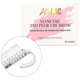 Szczoteczka do manicure i pyłu mała AlleLac przezroczysta