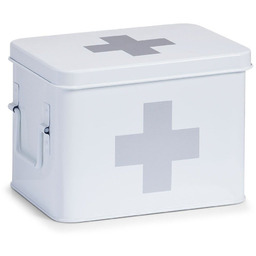 ZELLER Metalowa apteczka, pudełko medyczne, 22x16x16 cm