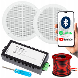 2x Głośnik Sufitowy Dwudrożny 5" 50W Do Domu