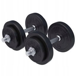 Zestaw hantli 2x10kg bitumiczne regulowane 20 kg