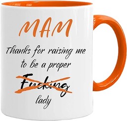 Filiżanka z napisem "You raised a lady" kubki