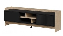 Cama Meble Szafka RTV PORTO 2D 150x38x50 dąb/czarny