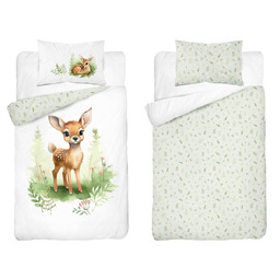 Detexpol Pościel bambusowa dziecięca 100x135 biała i miętowa