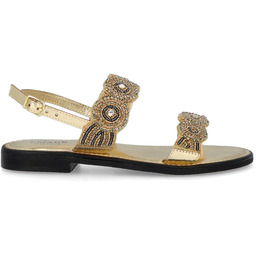 Eleganckie zdobne sandały - LEJADE 3755 ZŁOTE