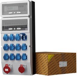 Rozdzielnica budowlana z licznikiem eXT-S/FI 32A 16A 12x230V