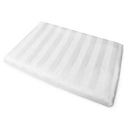 Karo Prześcieradło adamaszkowe 220x200 Tivoli białe paski 1