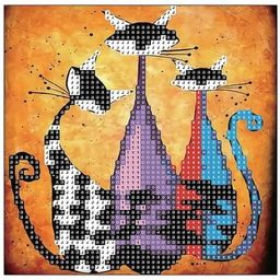 Mozaika diamentowa 5D KIT 20x20cm CENTRUM 89622 kot