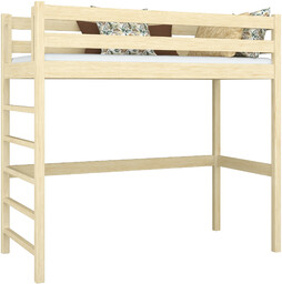 N-wood Drewniane łóżko na antresoli N01 80x180