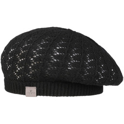 Beret z Dzianiny Savela by Lierys, czarny, One