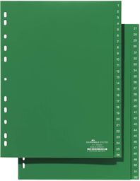 Durable 615705 Przekładki do segregatorów (A4, twarde), podział