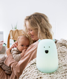Lampka nocna silikonowa niebieska Miś Duży Rabbit &