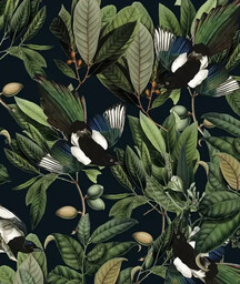 Tapeta Magpie Black Wallcolors