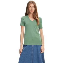 UNITED COLORS OF BENETTON BAWEŁNIANY TSHIRT Z DEKOLTEM