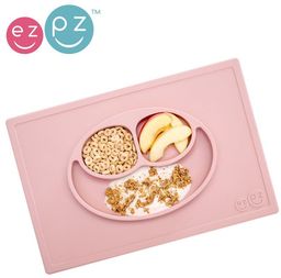 EZPZ Silikonowy talerzyk z podkładką 2w1 Happy Mat