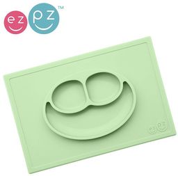 EZPZ Silikonowy talerzyk z podkładką 2w1 Happy Mat