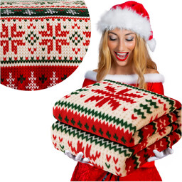 Koc 160 x 200 Mikrofibra Świąteczna Donato 08