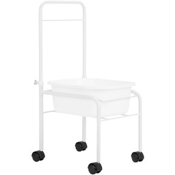 Brodzik do pedicure na kółkach biały