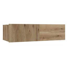 Edinos Ryflowana szafka pod umywalkę z szufladami dąb