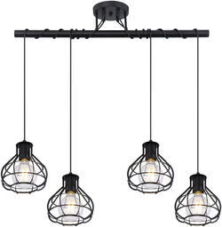 Wisząca LAMPA industrialna CLASTRA 15388-4D Globo druciana OPRAWA