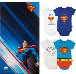 Zestaw 4x Body niemowlęce Warner Bros Superman