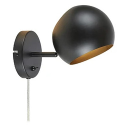 Lampa Ścienne Markslöjd, czarny, salon, metal