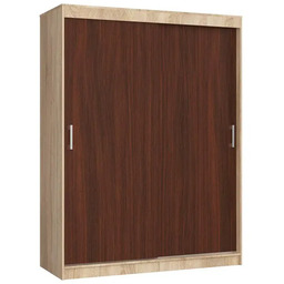 Elior Szafa przesuwna z półkami i drążkiem dąb