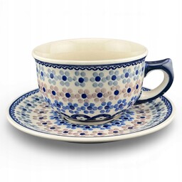 Filiżanka duża ze spodkiem 300 ml dek. EO37