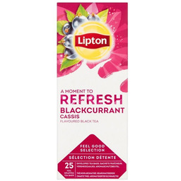 Czarna aromatyzowana herbata Lipton Classic Blackcurrant 25x1,6g