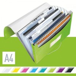 Teczka harmonijkowa 6 przegródek LEITZ WOW zielona /45890054/