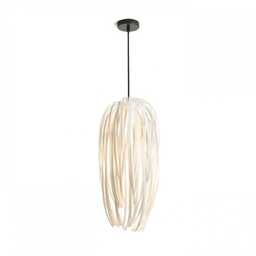 ZALA lampa wisząca białe PVC/czarna 230V E27 15W