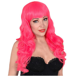 Neonowo różowa peruka Bella