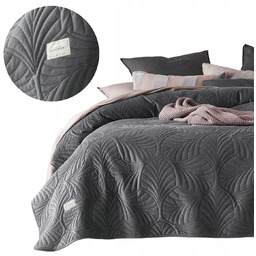 ROOM99 Narzuta na łóżko 240x260 szara c. sofę