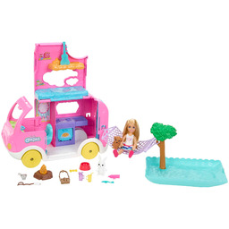 Barbie Chelsea. HNH90 Lalka i jej kamper Barbie