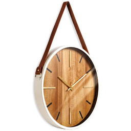 Zegar ścienny biały 38 cm