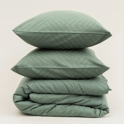 Pościel z satyny żakardowej Pine Green 160x200 cm,