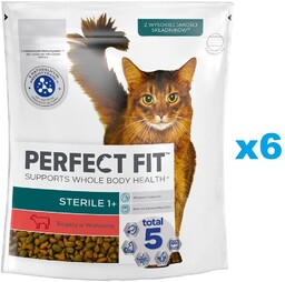 PERFECT FIT (Sterile 1+) 6x750g Bogaty w wołowinę
