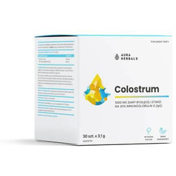 Aura Herbals Colostrum 1000 mg bananowe, 30 sasz.