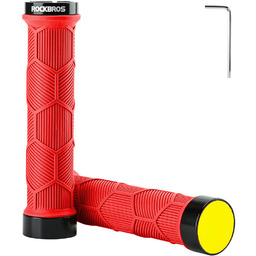 Gripy rowerowe Rockbros 40720007002 z odblaskiem - czerwone