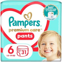 PAMPERS Pieluchomajtki Premium Care Pants 6 (31 szt.)