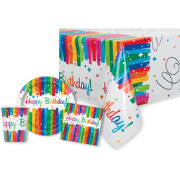 Zestaw obrus + kubeczki + talerzyki + serwetki