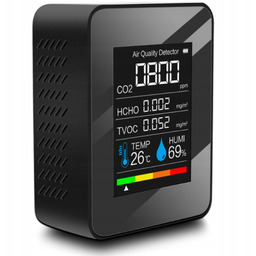 Detektor Jakości Powietrza CO2 Ppm Wilgotność Temp Hcho