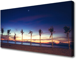 Obraz na Płótnie Palma Drzewo Morze Krajobraz