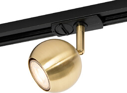 Nowoczesny reflektor szynowy jednofazowy czarny ze złotem -
