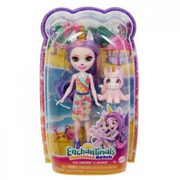 Mattel, Enchantimals, Lalka I Zwierzątko, Jednorożec