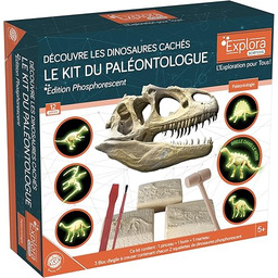 EXPLORA - Świecące dinozaury - Zestaw paleontologa -