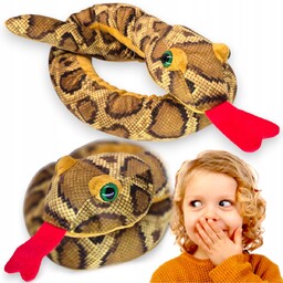PLUSZOWY WĄŻ Pyton tygrysi DŁUGI Przytulanka maskotka Paluszak